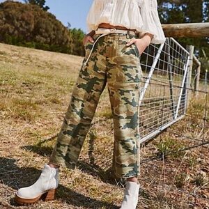 Free People- High Rise Remy Camo Crop Jeans 24